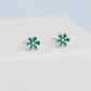 Dainty Blue Flower Stud Earrings