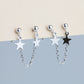 Double Piercing Star Stud Earrings