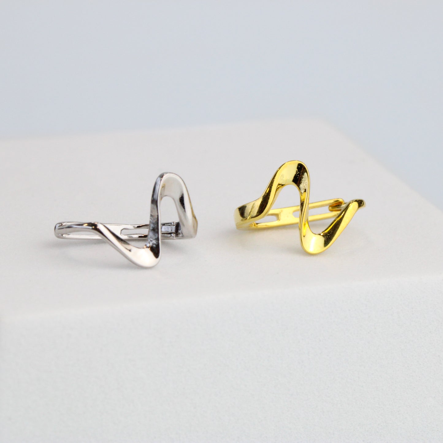 Wave Huggie Hoop Earrings