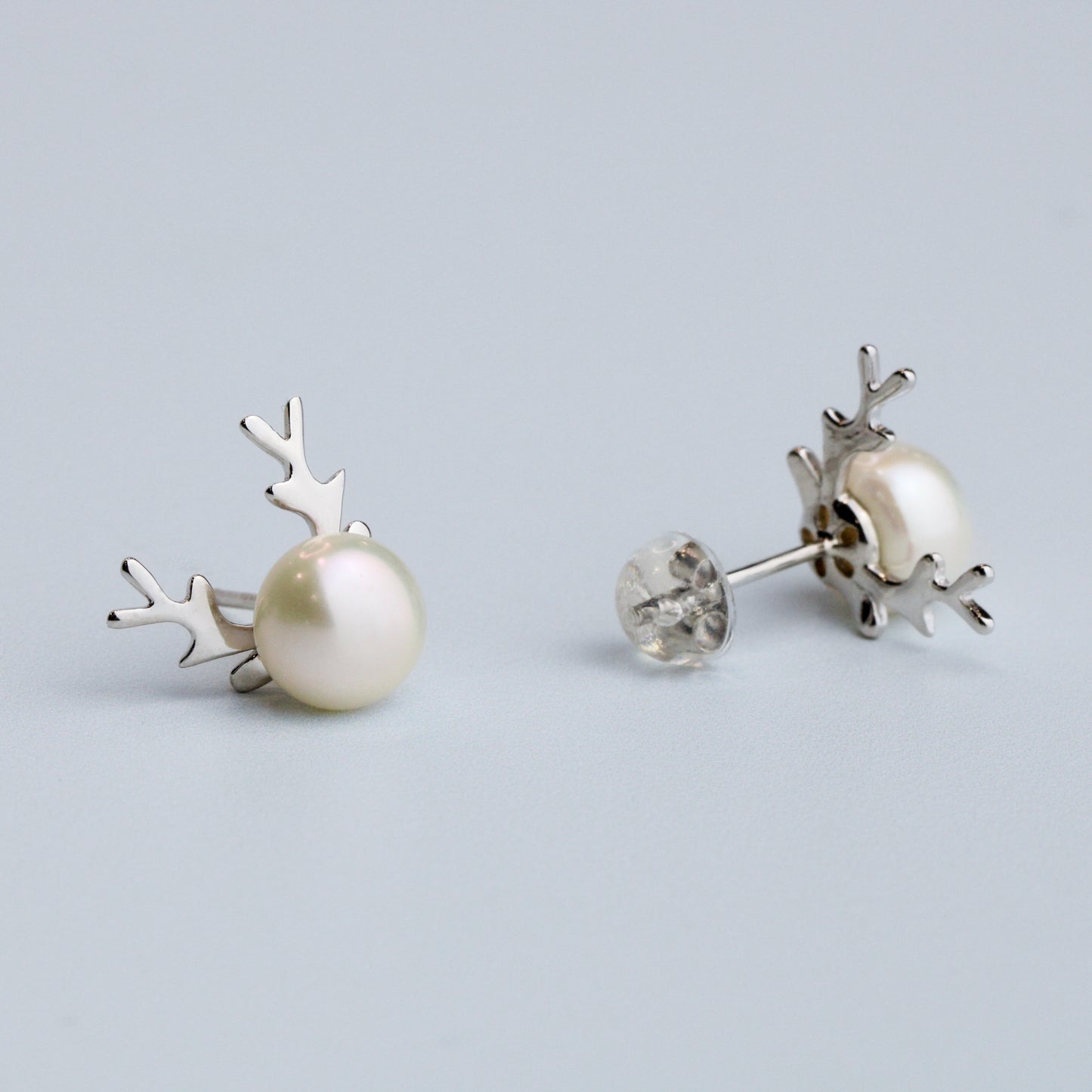 Pearl Reindeer Stud Earrings