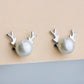Pearl Reindeer Stud Earrings