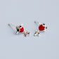 Tiny Goldfish Dangle Stud Earrings