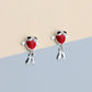 Tiny Goldfish Dangle Stud Earrings