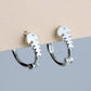 Fishbone Huggie Hoop Earrings
