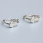 Fishbone Huggie Hoop Earrings