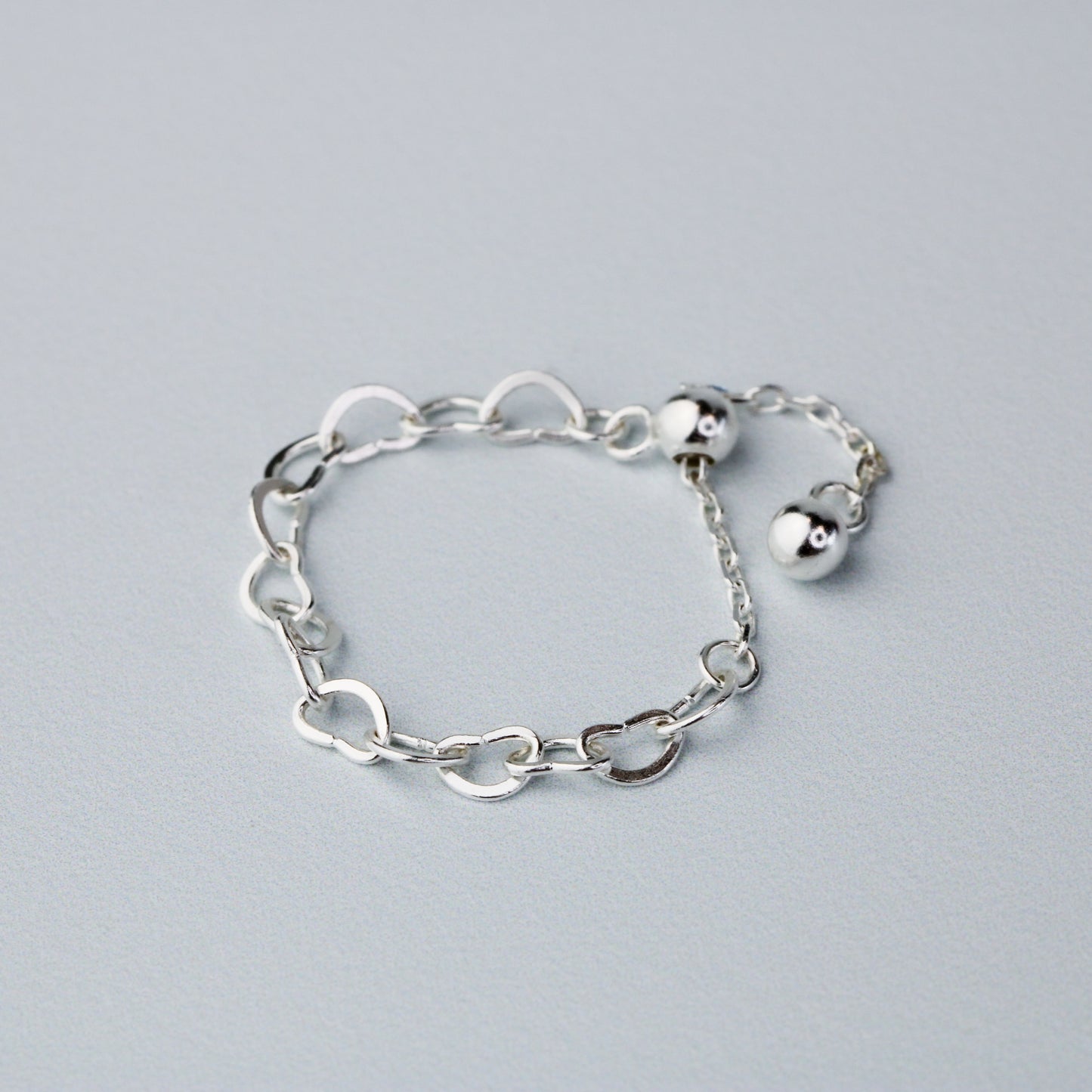 Heart Link Adjustable Chain Ring