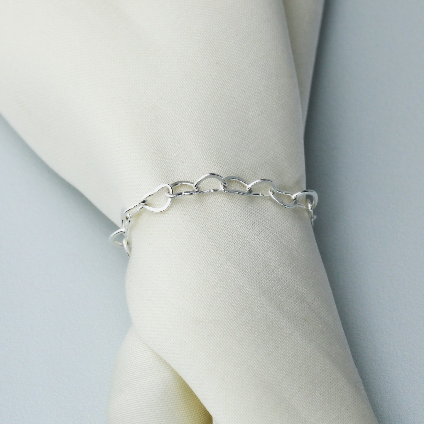 Heart Link Adjustable Chain Ring