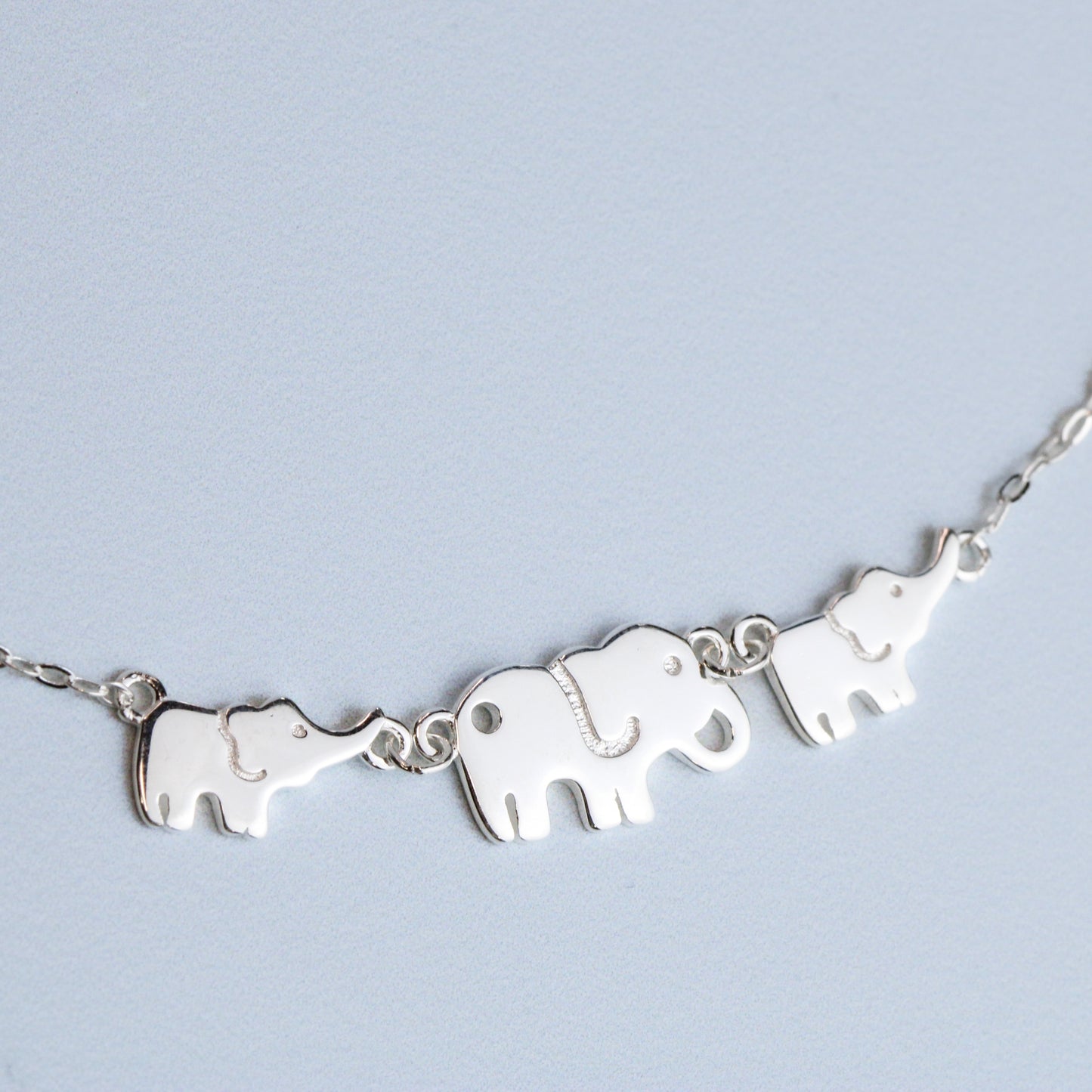 Elephant Trio Charm Anklet