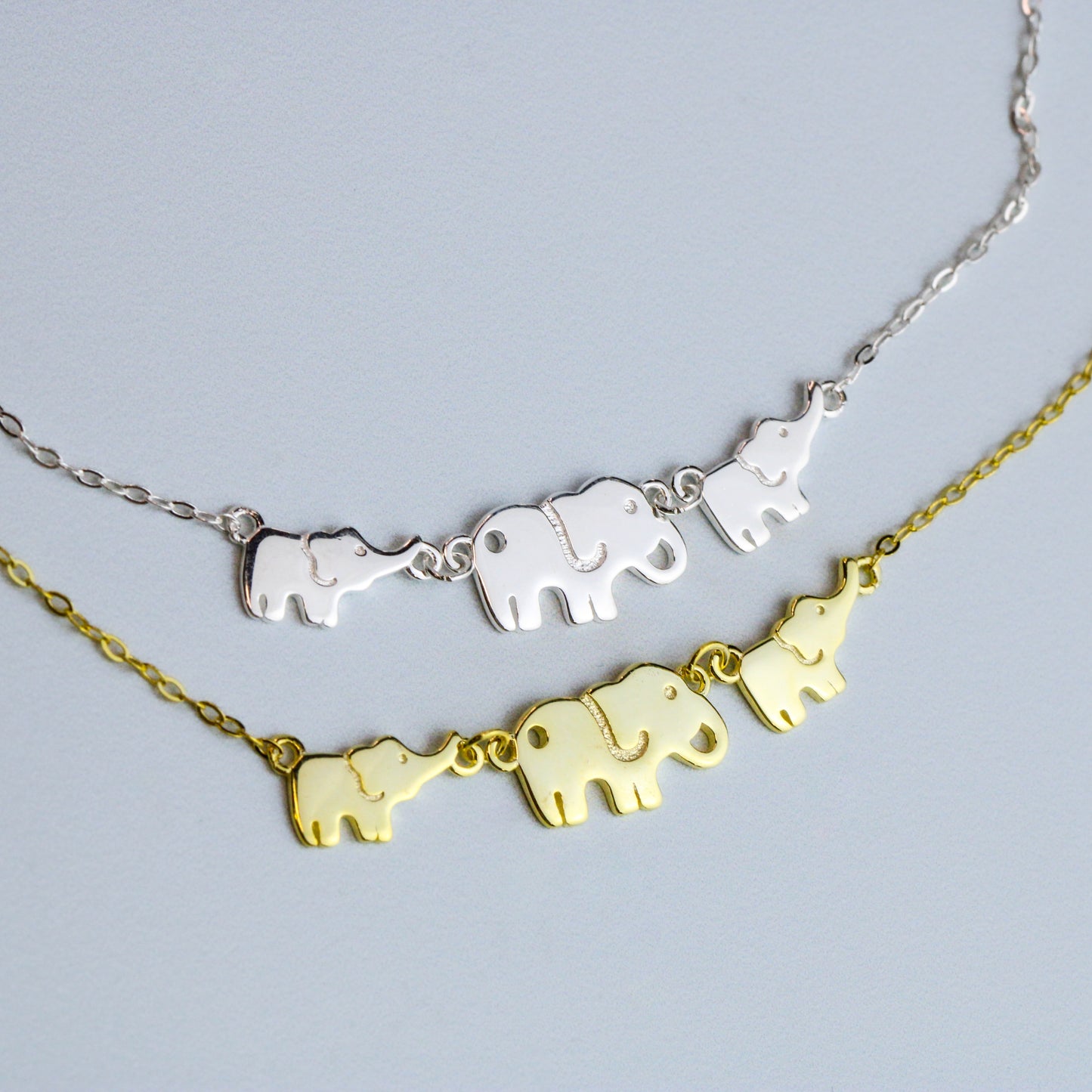 Elephant Trio Charm Anklet