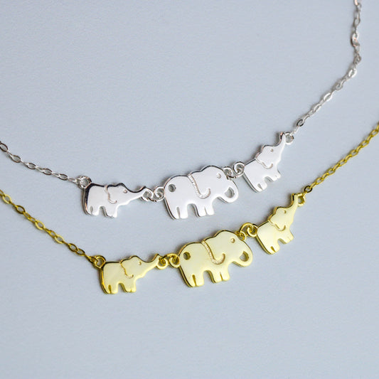 Elephant Trio Charm Anklet