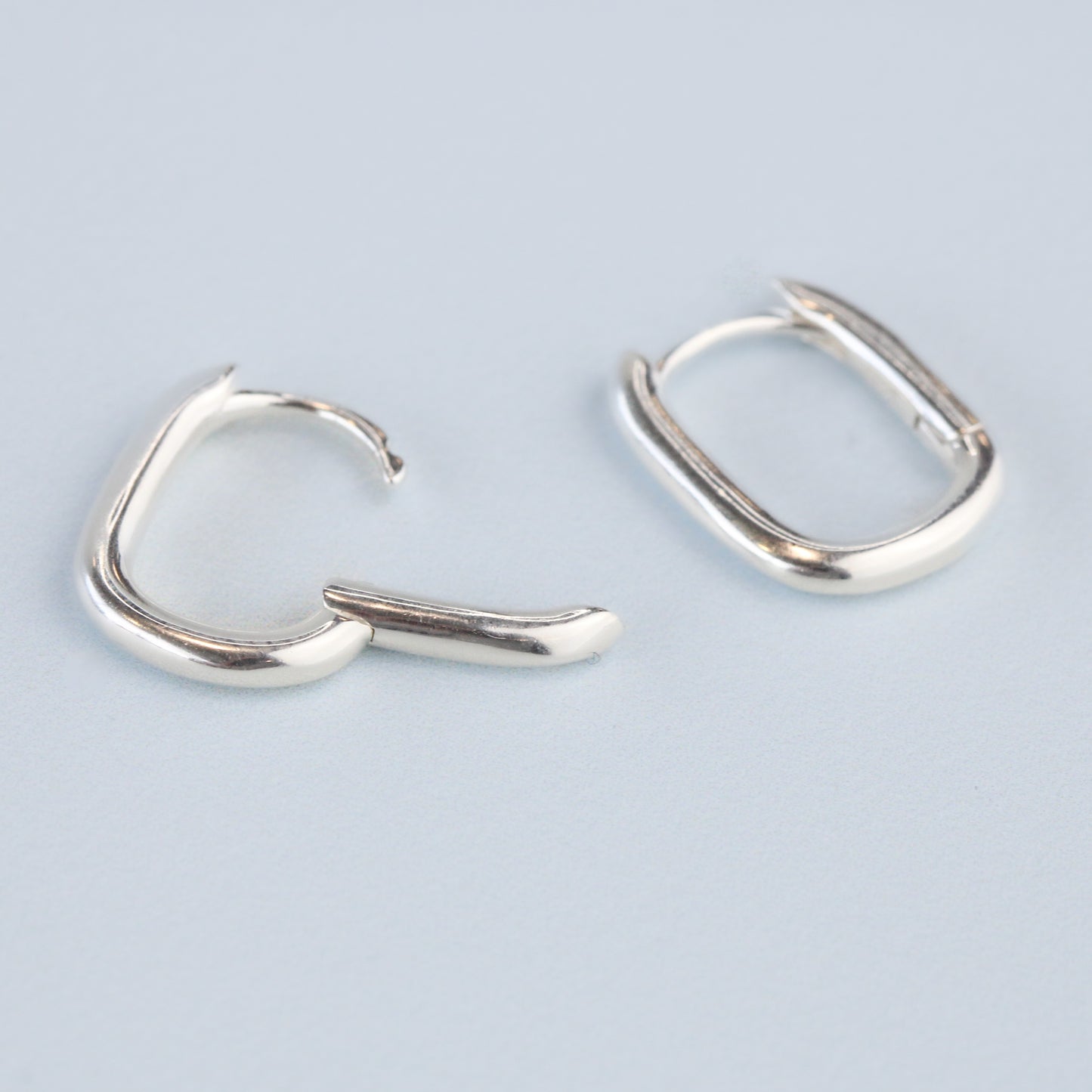 Squoval Shape Hoop Earrings