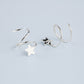 Star Spiral Hoop Earrings