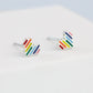 Rainbow Heart Stud Earrings