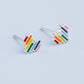 Rainbow Heart Stud Earrings