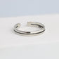 Engraved Line Adjustable Ring