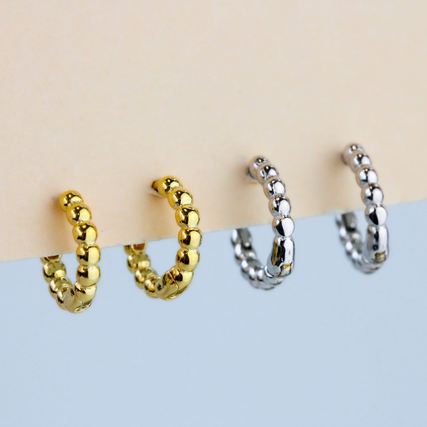 Bubble Huggie Hoop Earrings