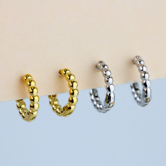 Bubble Huggie Hoop Earrings