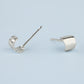 Tiny Curve Stud Earrings