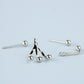 Asymmetrical Ear Jacket Stud Earrings