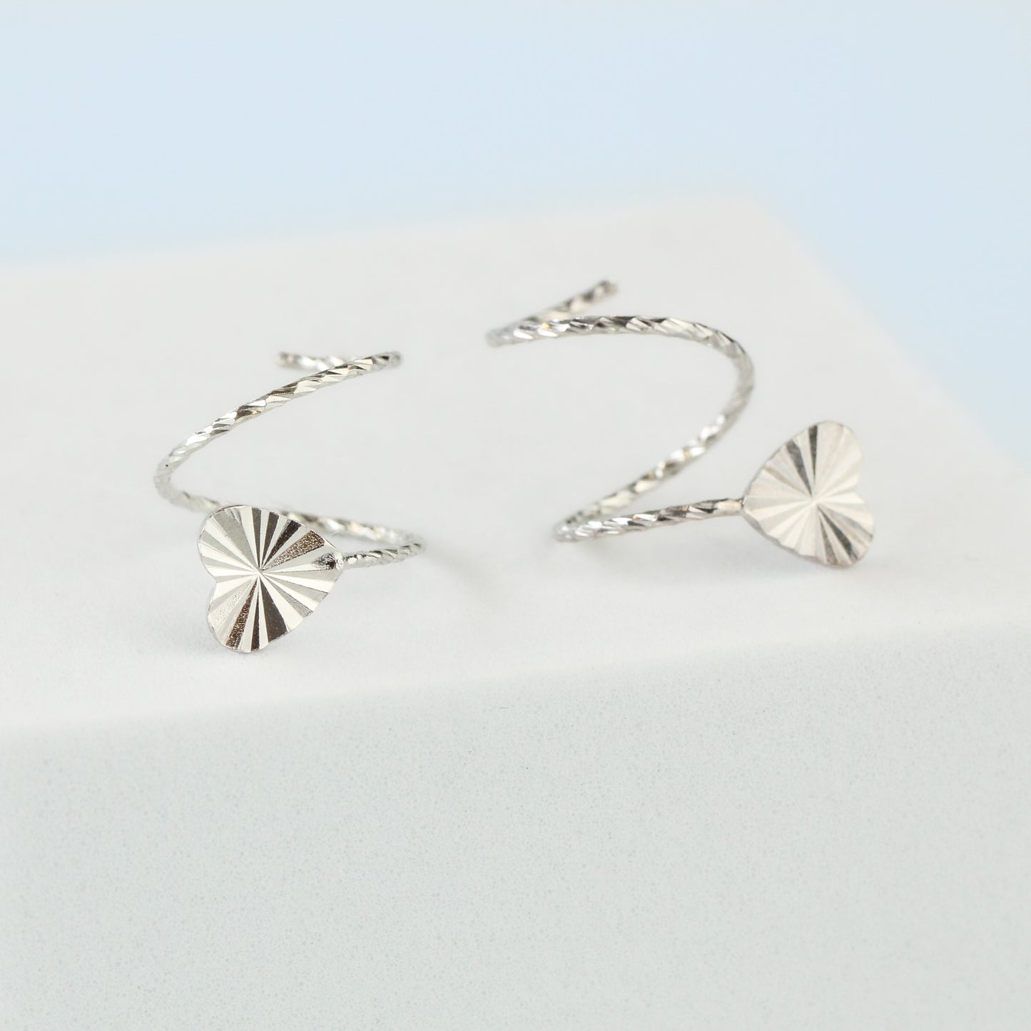 Spiral Heart Earrings