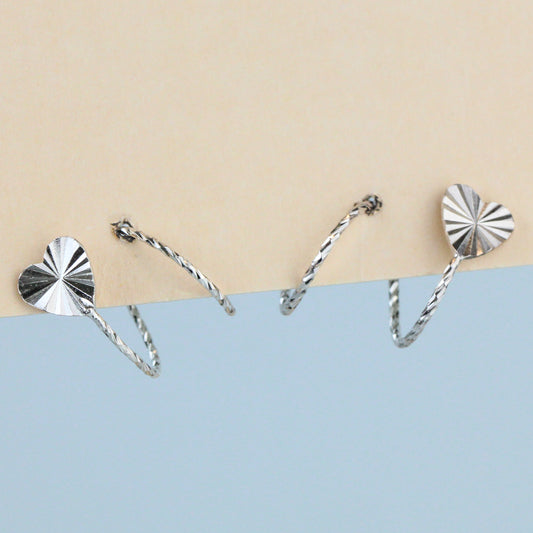 Spiral Heart Earrings