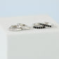 Black or White Crystal Hoop Earrings