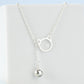 Cat Pendant Necklace with Hanging Bell