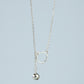 Cat Pendant Necklace with Hanging Bell