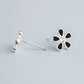 Black or White Flower Stud Earrings
