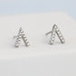 Crystal V Shape Stud Earrings