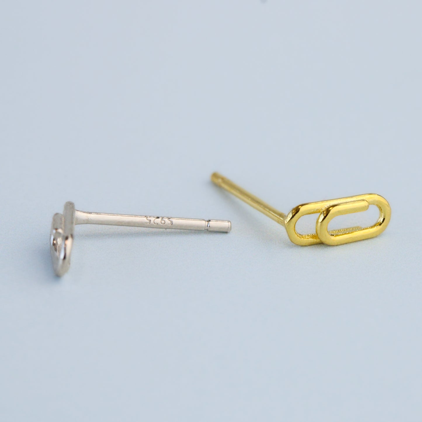 Minimalist Paperclip Stud Earrings