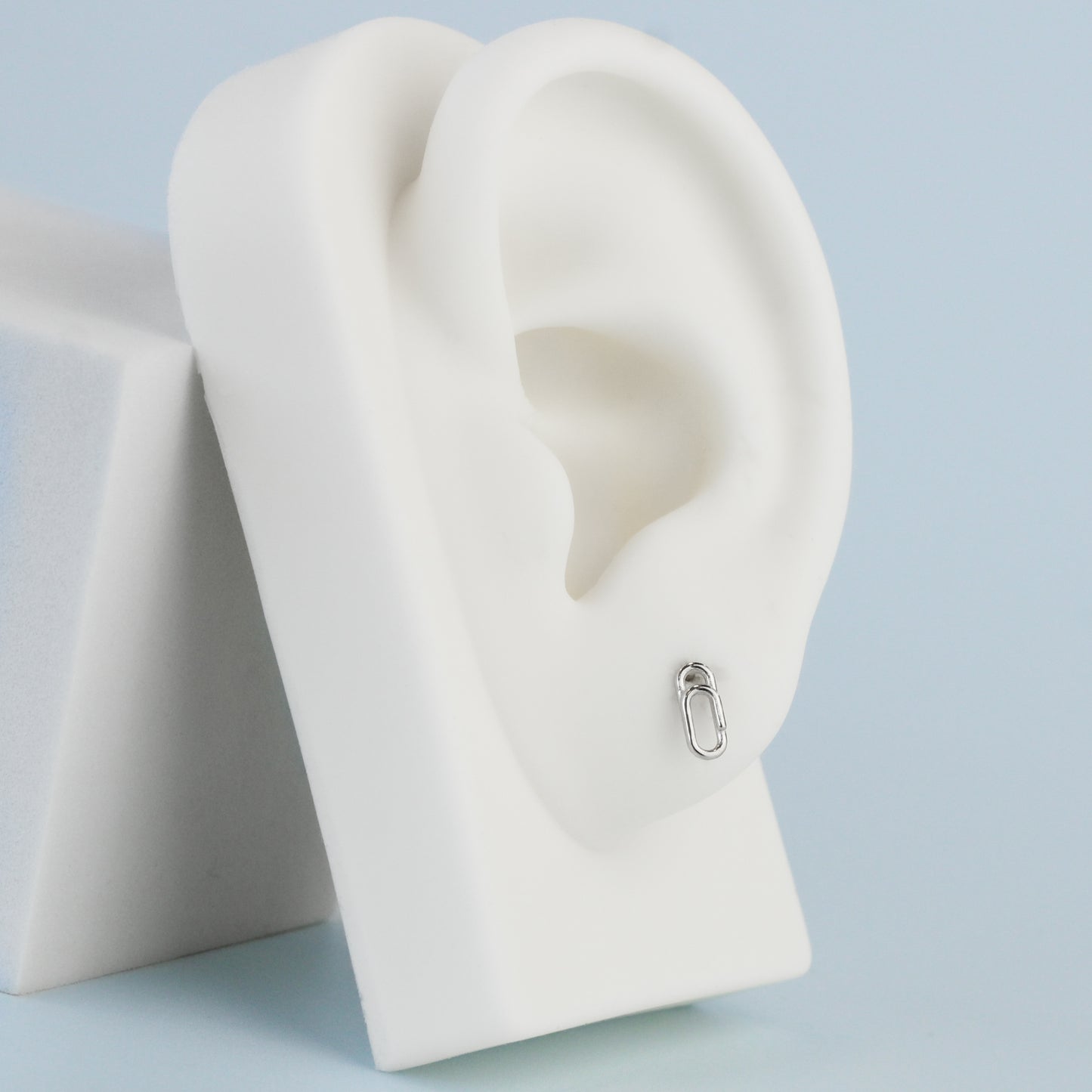 Minimalist Paperclip Stud Earrings