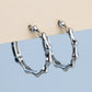 Bamboo Style Hoop Earrings