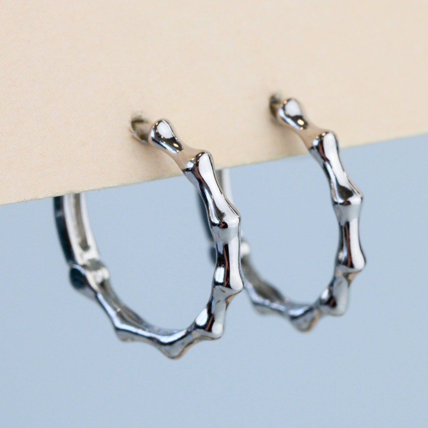 Bamboo Style Hoop Earrings
