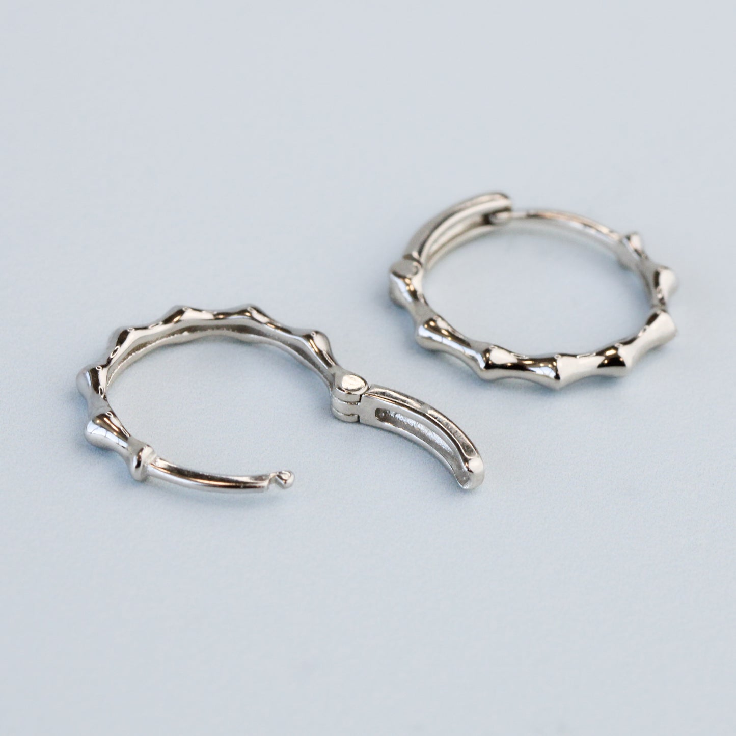 Bamboo Style Hoop Earrings