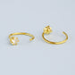 White Crystal Ear Jacket Earrings