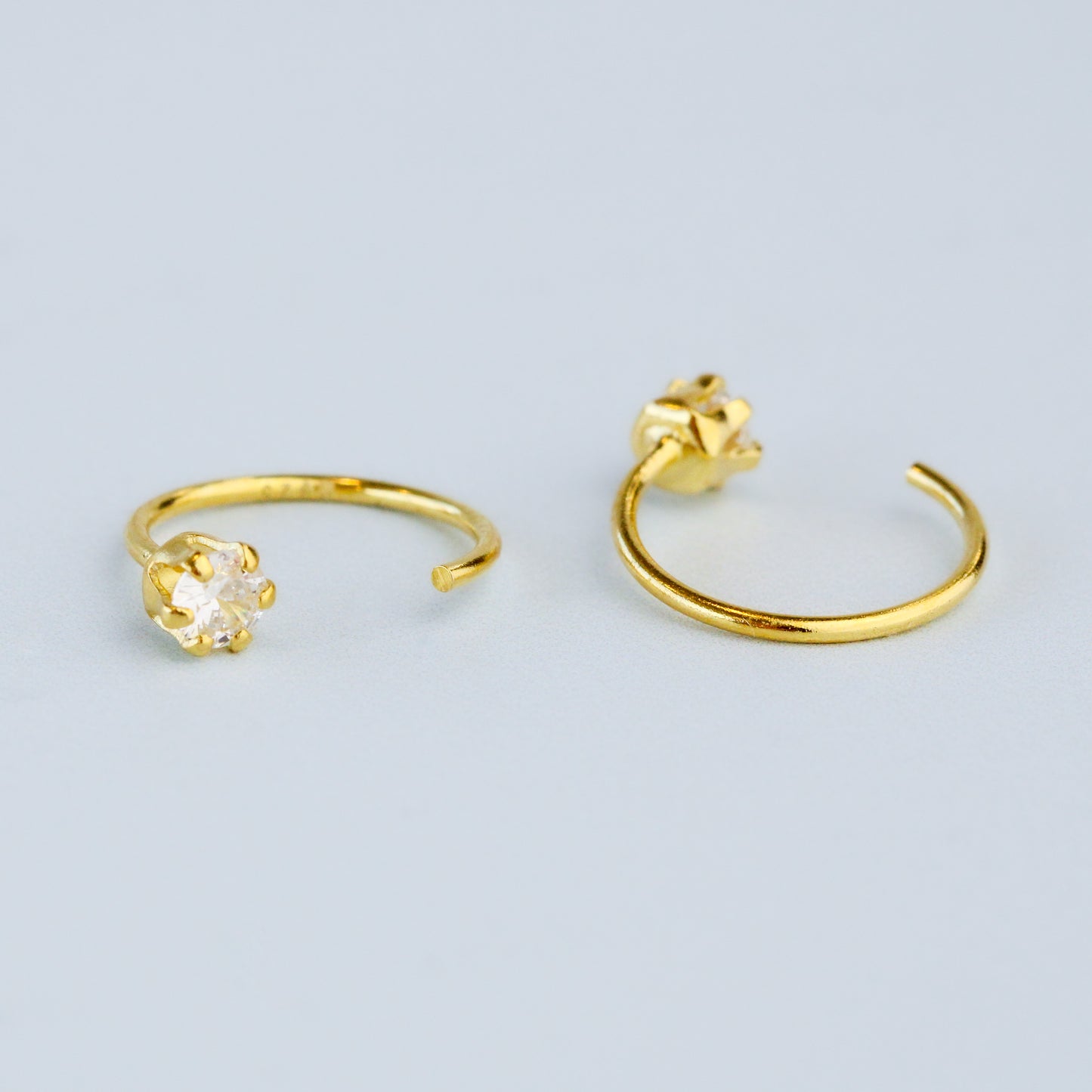 White Crystal Ear Jacket Earrings