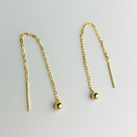 Simple Chain Threader Earrings