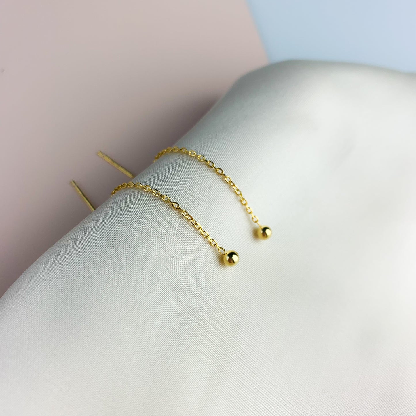 Simple Chain Threader Earrings