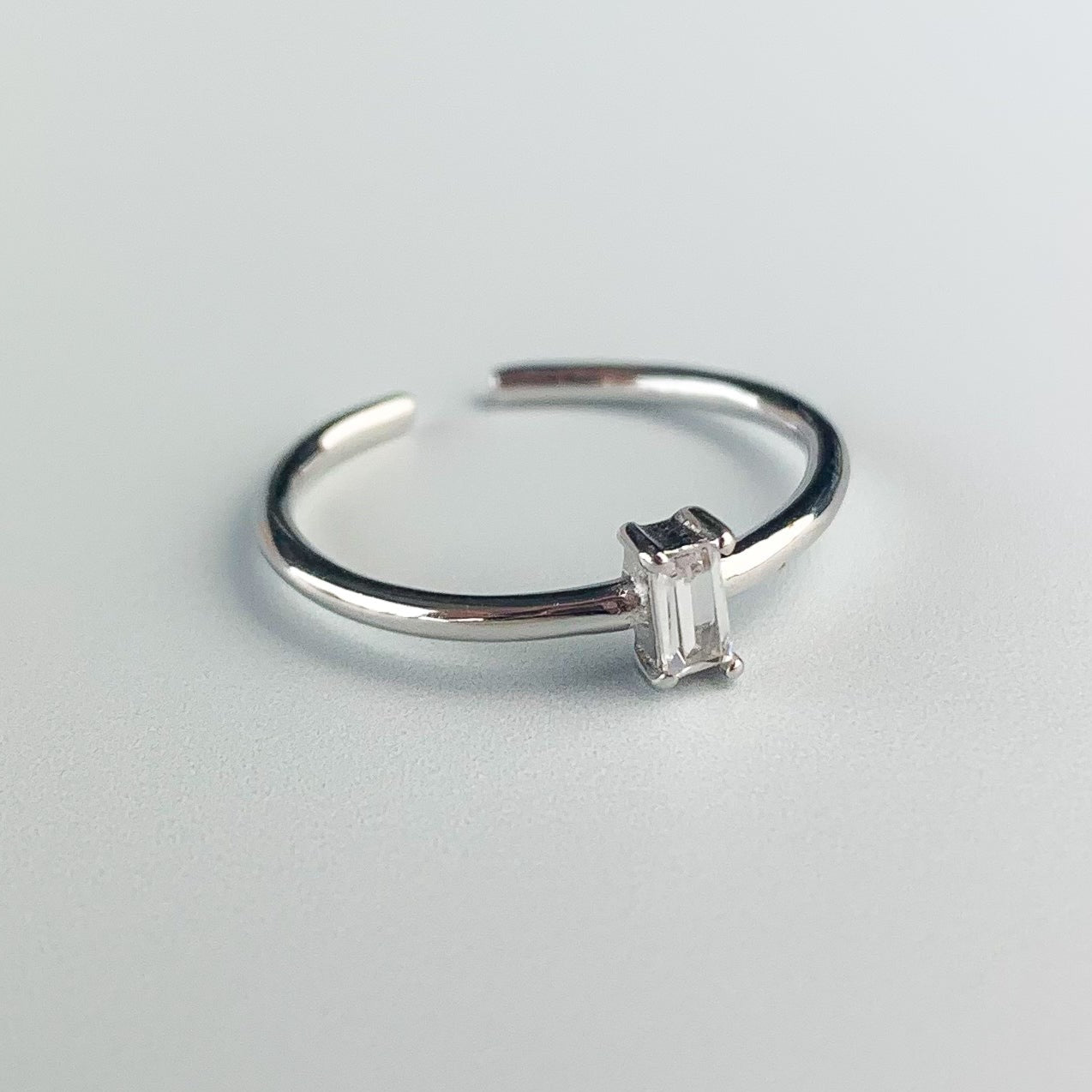 Simple Crystal Rings Sterling Silver Simple Crystal Stacking Rings – Chic Stories