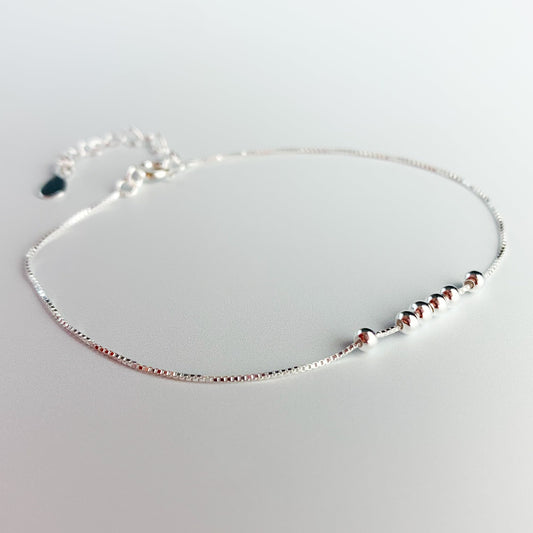 Simple Silver Bead Bracelet