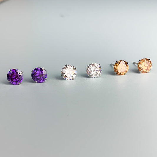 Colourful Crystal Stud Earrings