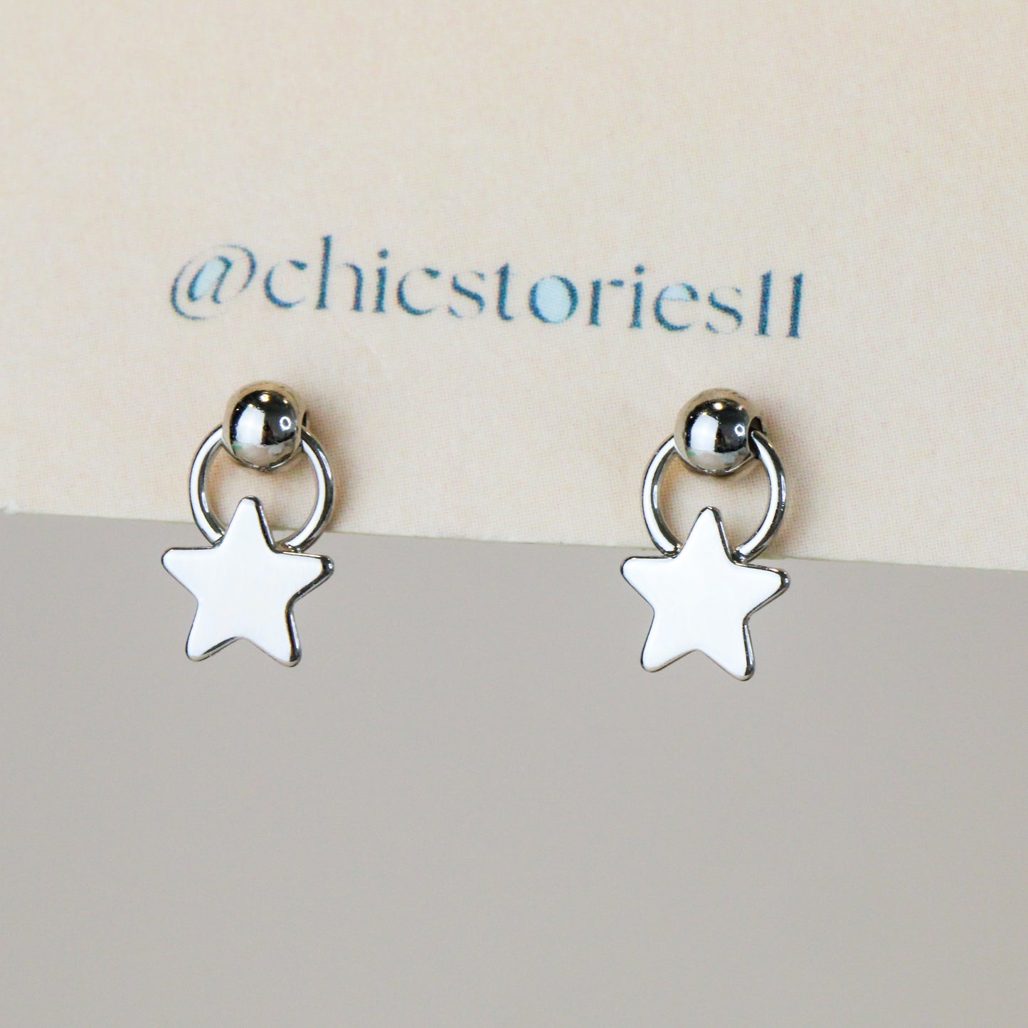 Tiny Star Dangle Stud Earrings