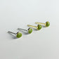 Organic Shaped Green Stud Earrings