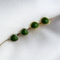 Organic Shaped Green Stud Earrings