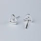 Triangle Spiral Stud Earrings