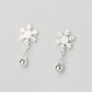 Snowflake Drop Stud Earrings