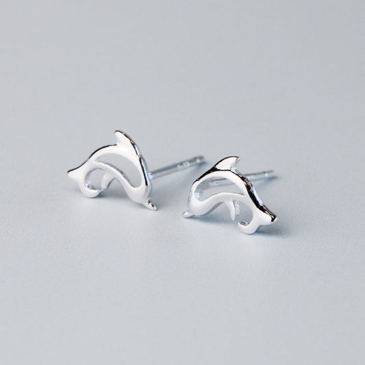 Tiny Dolphin Stud Earrings