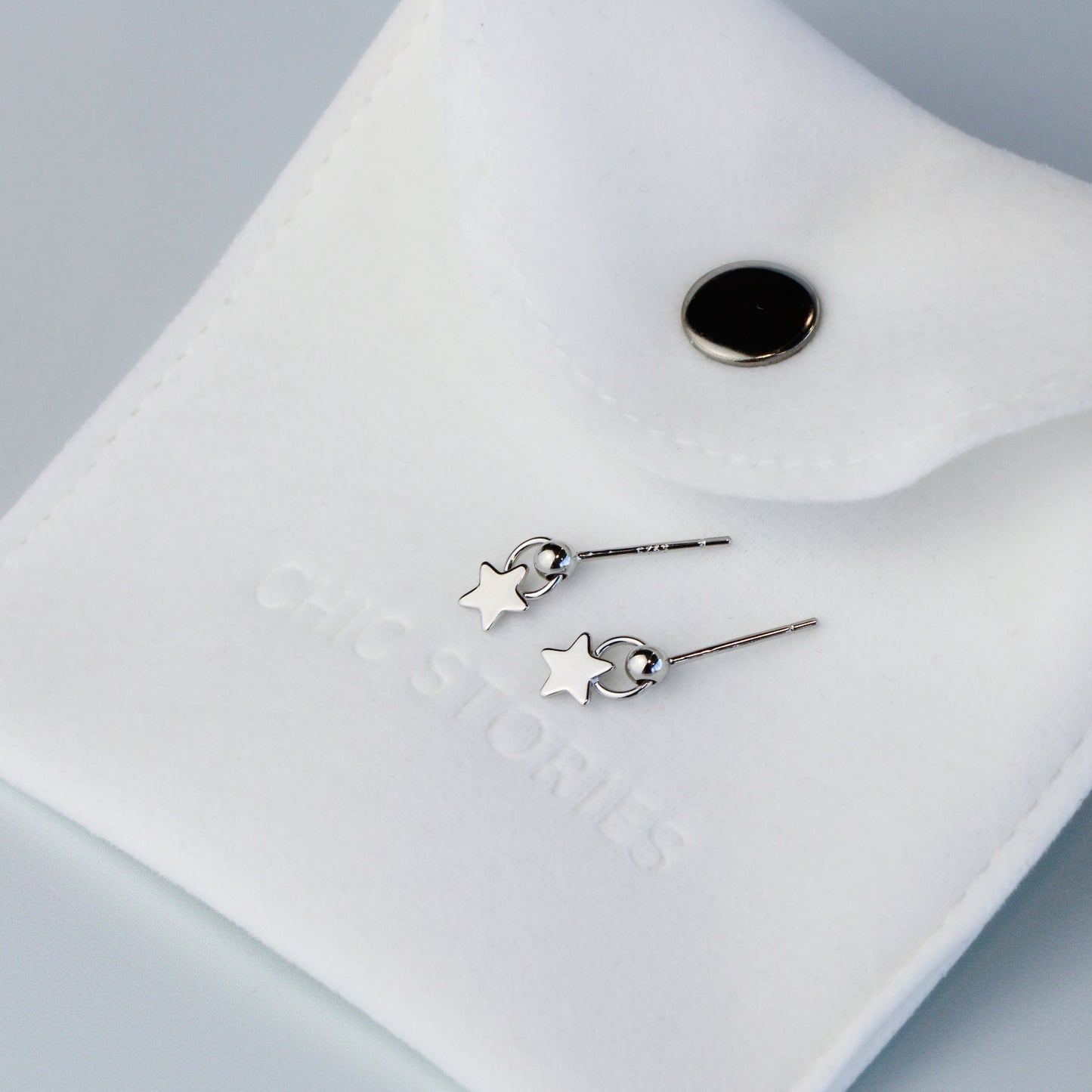 Tiny Star Dangle Stud Earrings