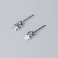 Tiny Star Dangle Stud Earrings